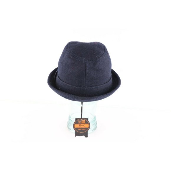 New New Era EK Collection 2015 Red Bull Spell Out Wool Fedora Bowler Hat Navy M - Picture 6 of 9